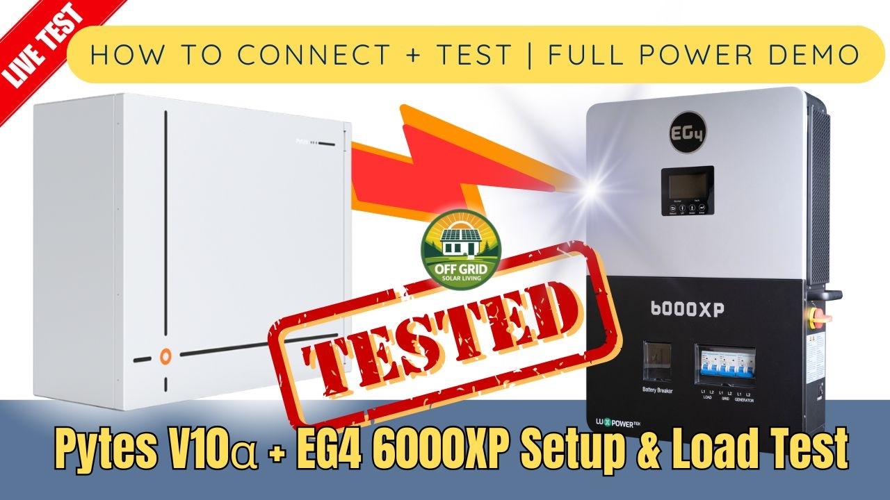 Pytes V10&alpha; + EG4 6000XP: Configuraci&oacute;n completa, instalaci&oacute;n y prueba de carga en condiciones reales.