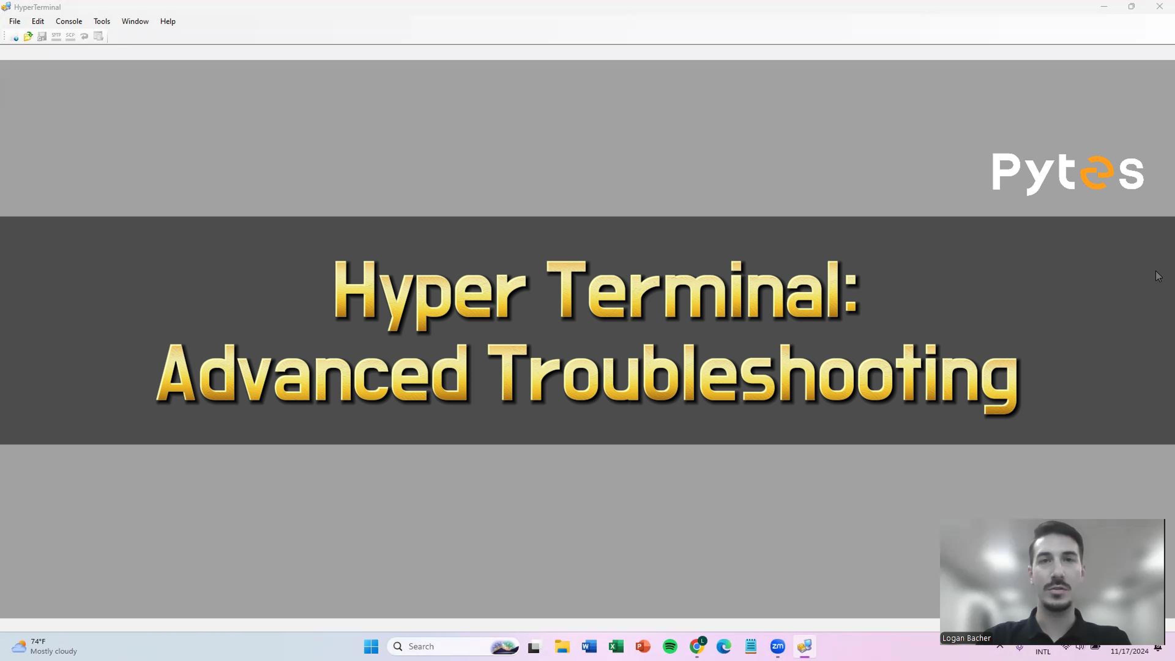 Soluci&oacute;n de problemas avanzados de Pytes HyperTerminal
