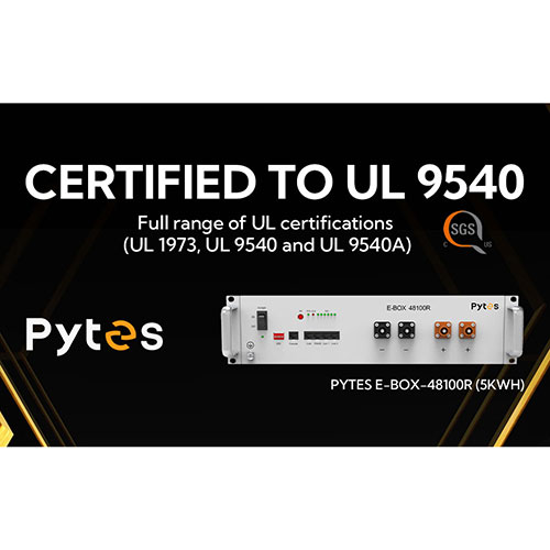 Pytes anuncia la certificación UL 9540 con inversores Sol-Ark