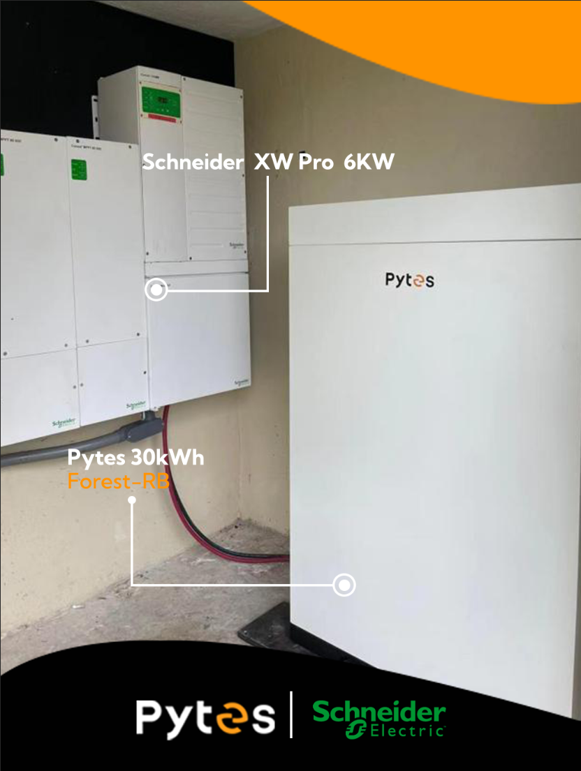 Pytes Forest RB integrado con inversores Schneider para un sistema más eficiente